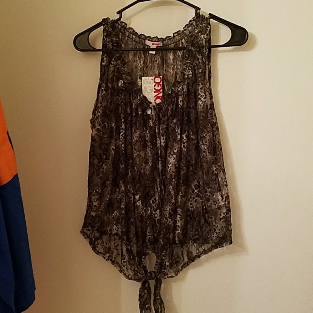 Gray lace top