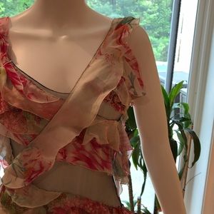 Roberto Cavalli Silk Floral Gown