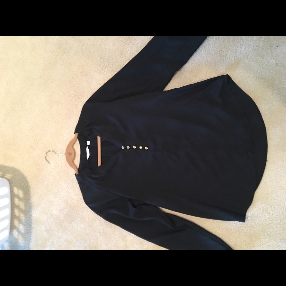 New York & company black blouse women's size small