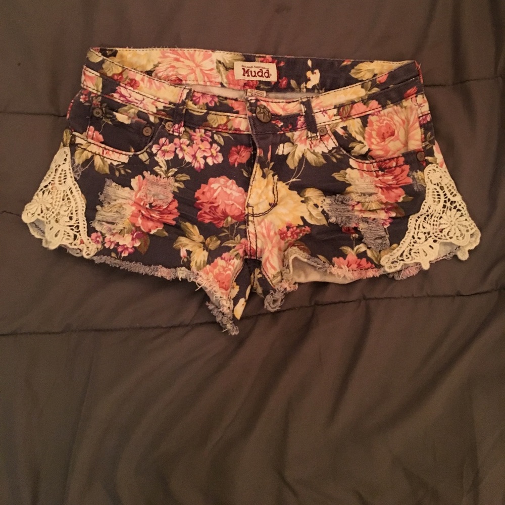 Floral mudd jeans