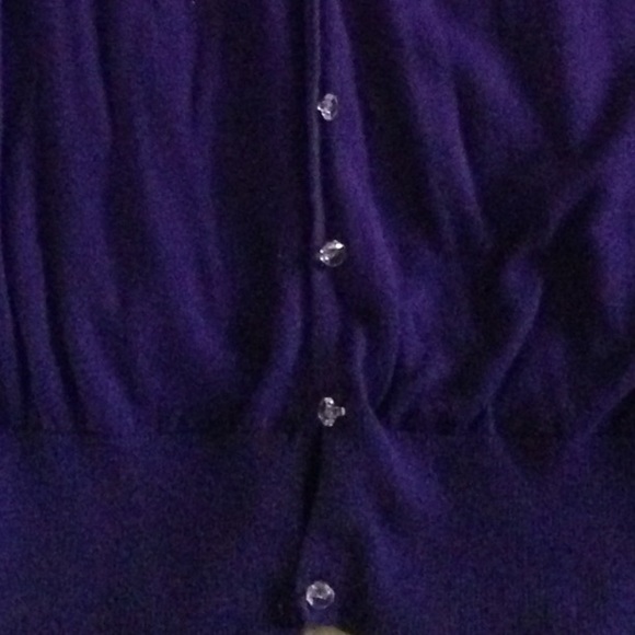 Purple Rhinestone Button Up Cardigan - Picture 2 of 2