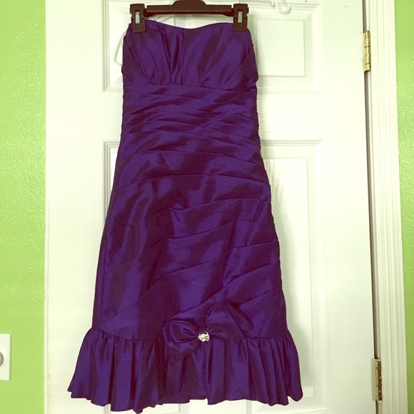 Strapless purple dress - Picture 1 of 1