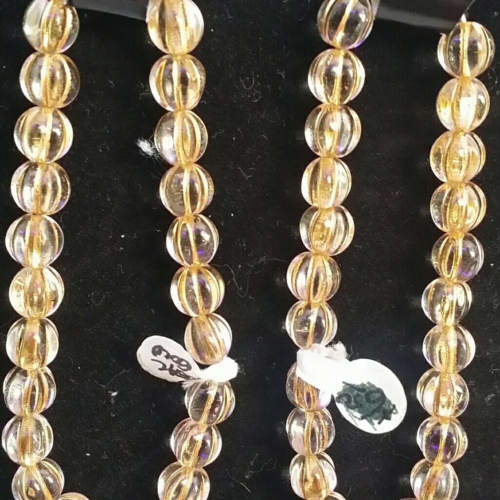 Glass an real gold beads