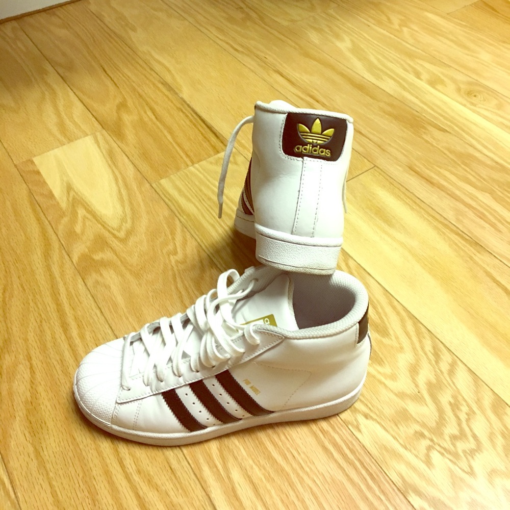 Authentic Adidas high top sneakers