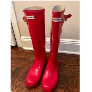 Hunter Rain Boots Red
