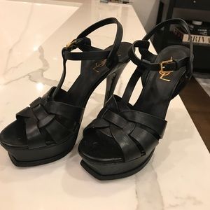 YSL Classic Tribute 105 in black leather (37.5)