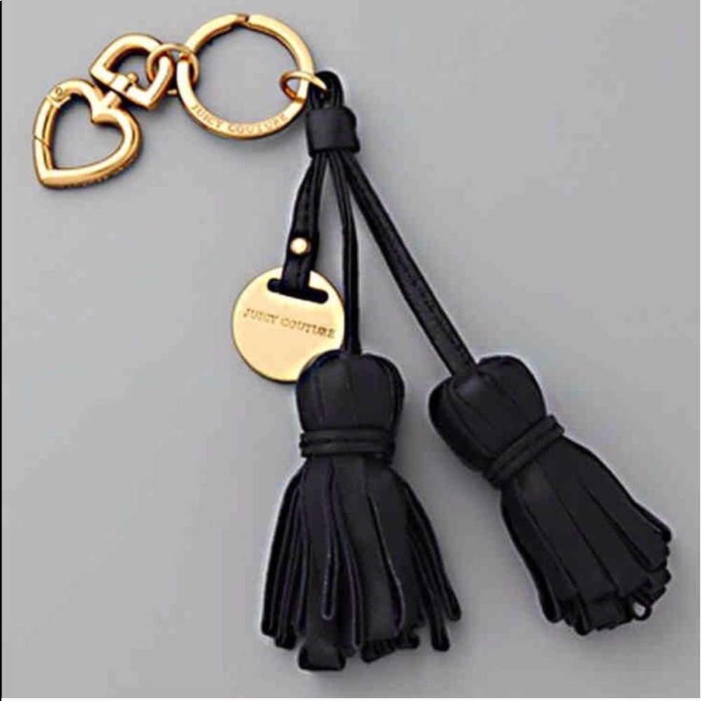 Juicy Couture Leather Tassel Key Ring