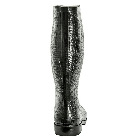 Women Tall Rainboots, #1415, Croco - Picture 3 of 4