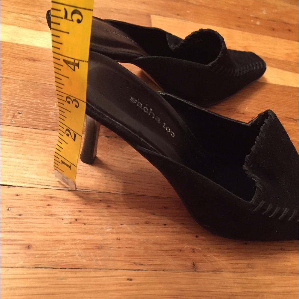 Black Backless Heels - image 2