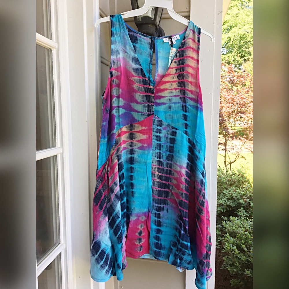 Gorgeous fully lined tie dye dress! LAST 1! - Picture 3 of 3