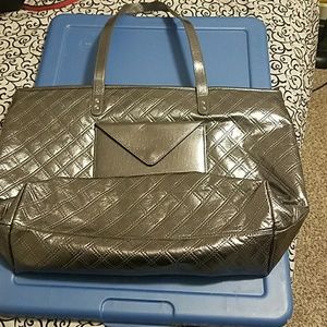 Silver Victoria Secret Tote