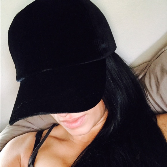 PINK Victoria's Secret Accessories - Black Velvet Baseball Cap