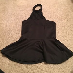 Peplum halter top