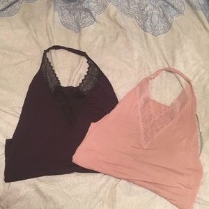 Set of 2 American Eagle Lace Bodysuits