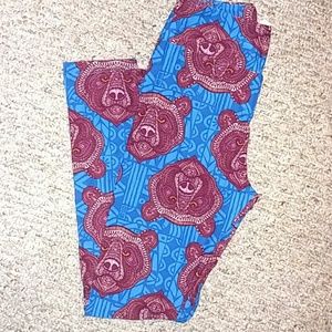 NWT OS Lularoe Mosaic Bears UNICORN