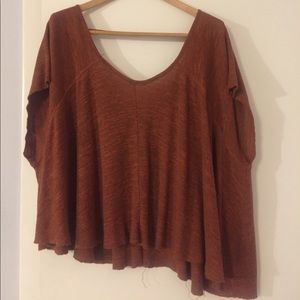 Free people burnt orange shirt