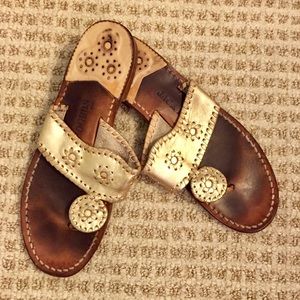 Jack Rogers Hampton gold sandal!