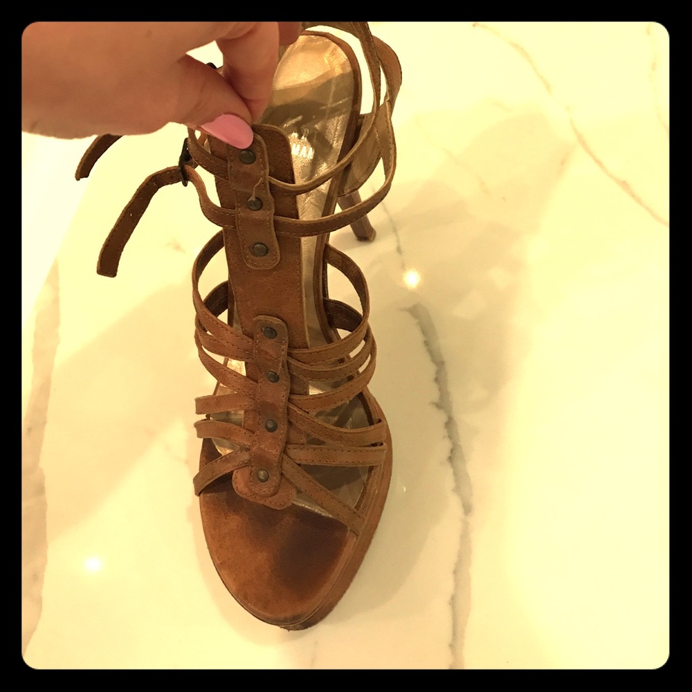 Stuart Weitzman Strappy Leather Sandal