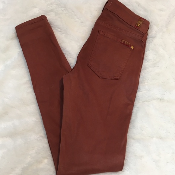 7 For All Mankind Denim - 🍁7FAM Rust Metallic Coated Skinny Jeans🍁