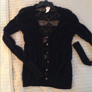 Crochet Half button down Sweater