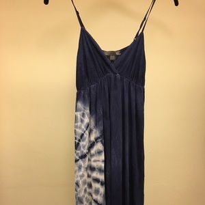 Blue tie dye maxi dress