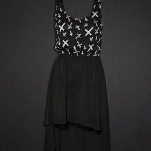 Crosses high-low dress