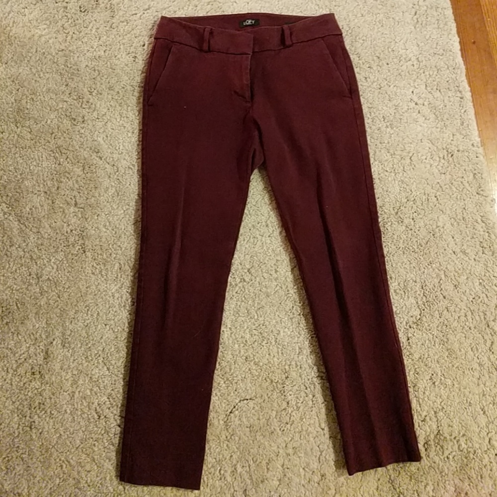 LOFT Maroon Pants