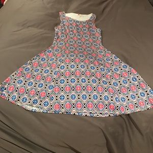 Fun patterned skater dress || one clothing