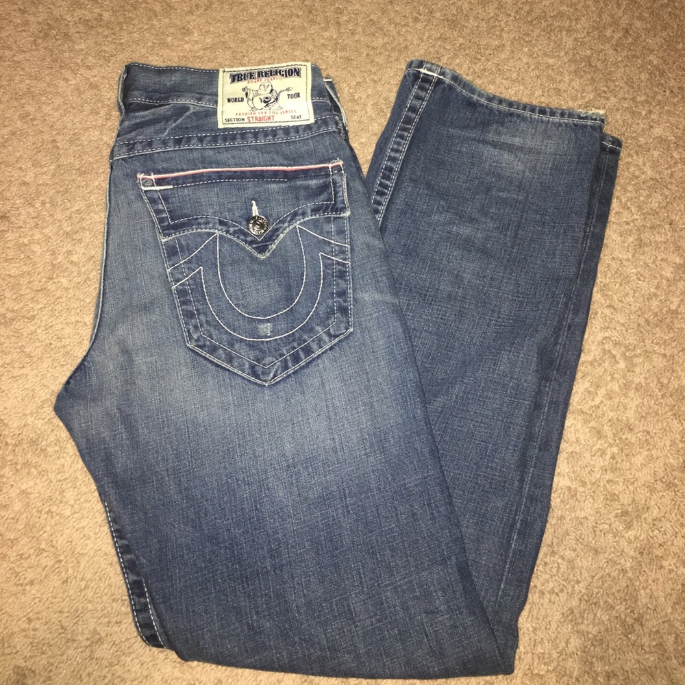 Mens true religion brand straight jeans