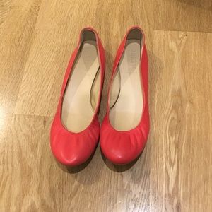 Jcrew red Cece leather flats