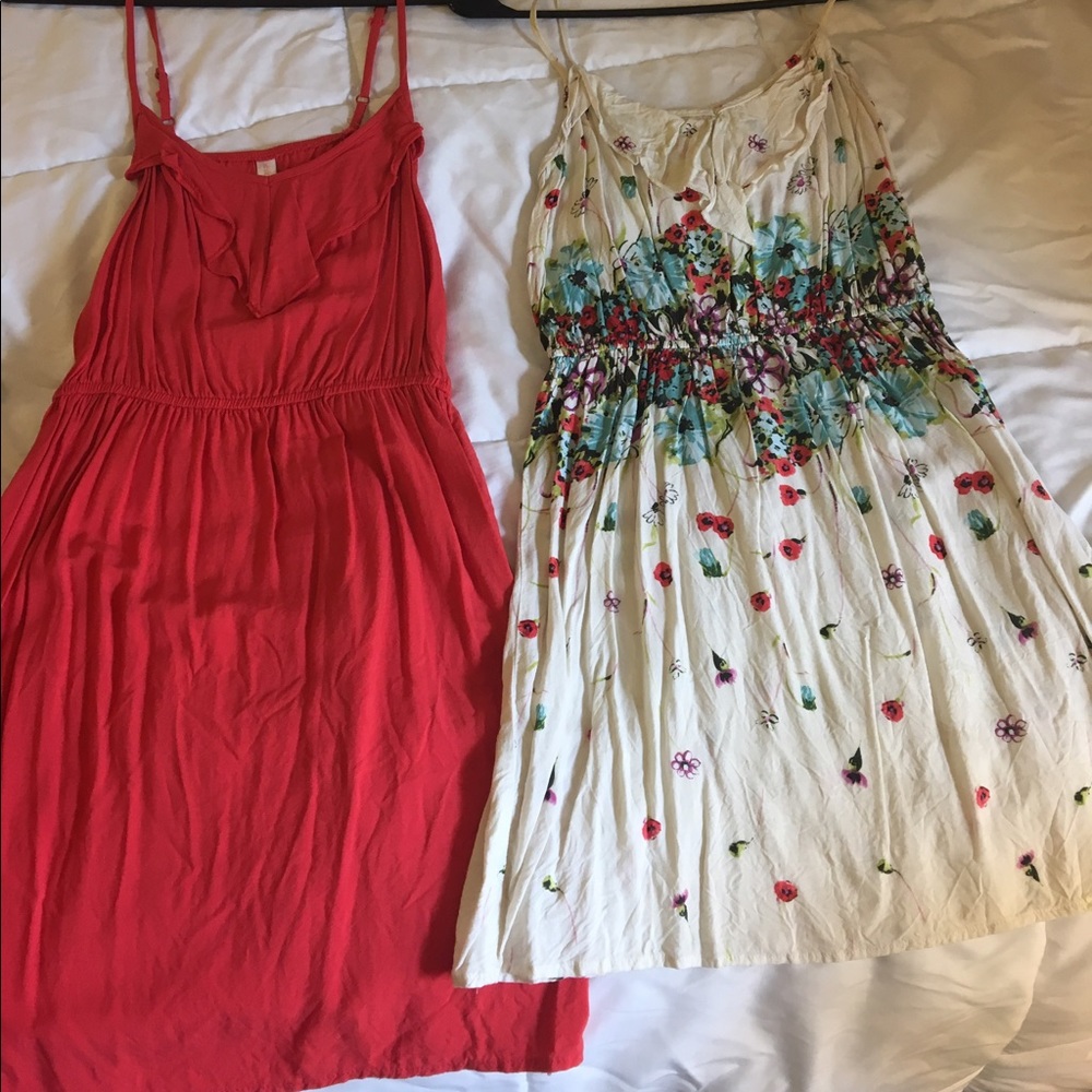 2 Sundresses! Same style; one print, one solid