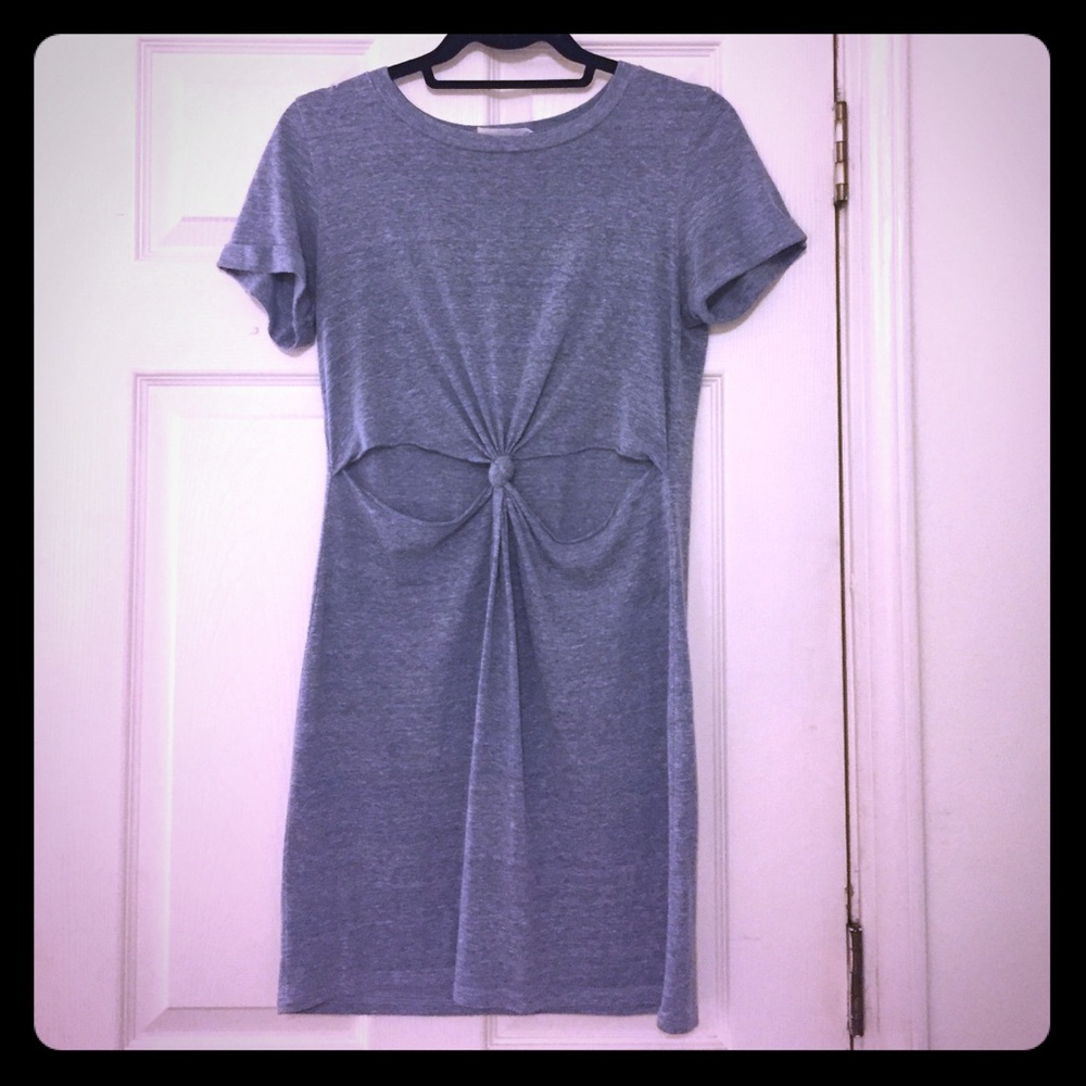 Grey knot dress