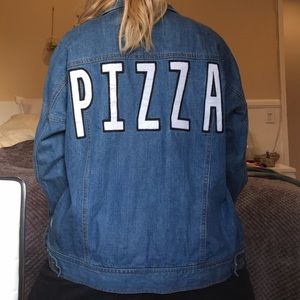 Forever 21 'pizza' denim jacket