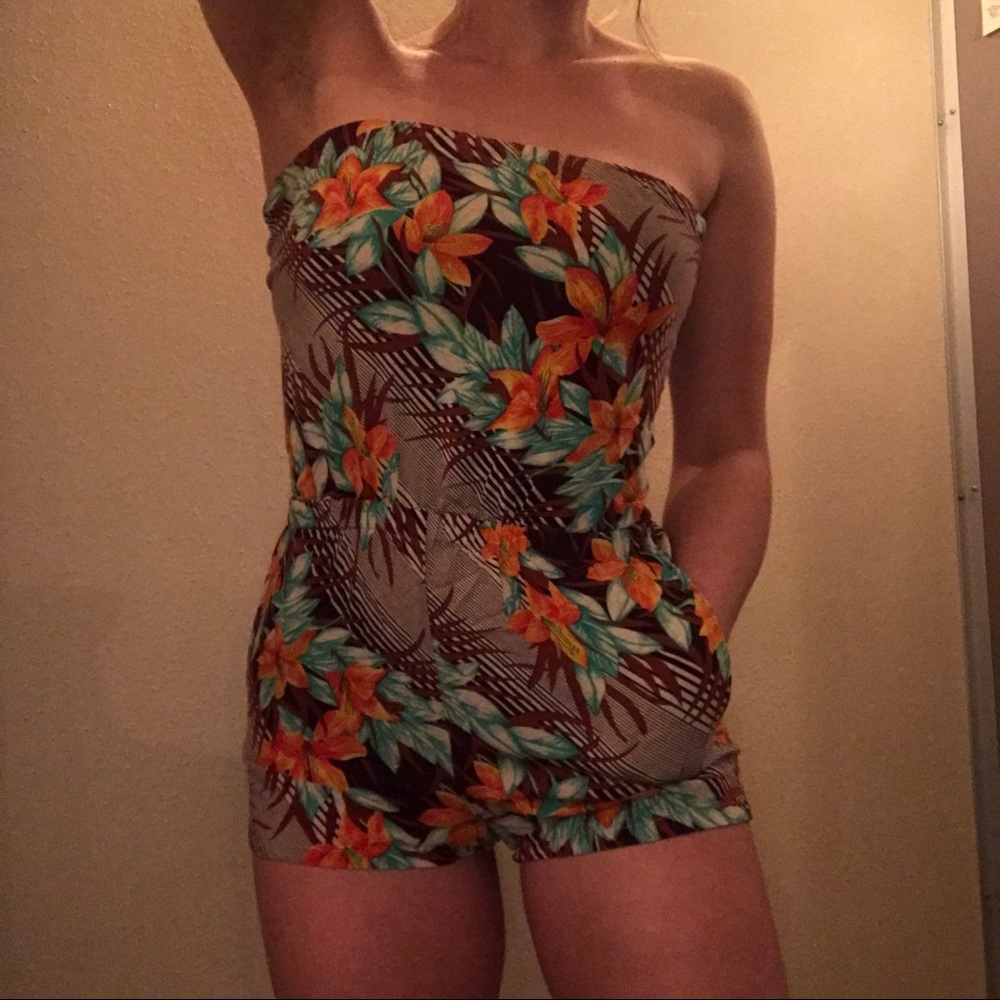Floral & Stripe Summer Romper