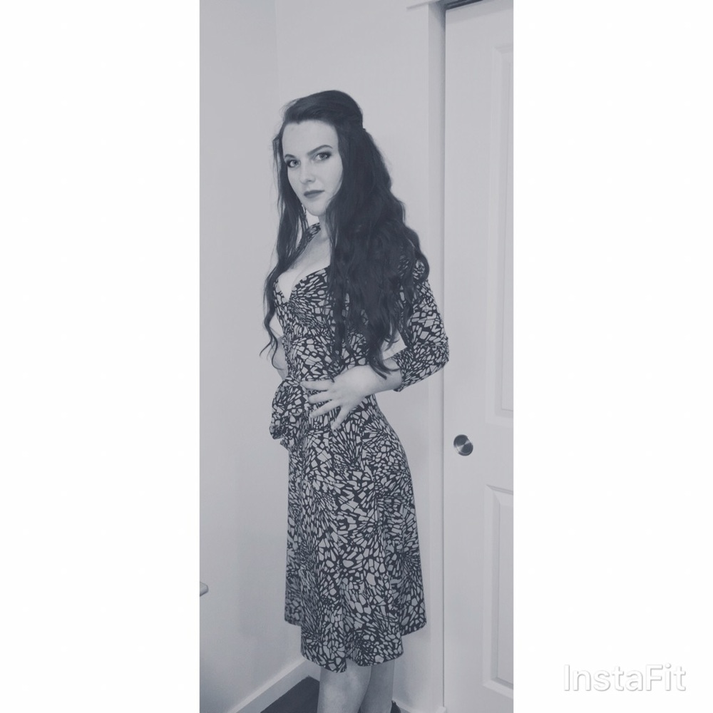 BCBGMaxAzria "Adele" Wrap Dress M