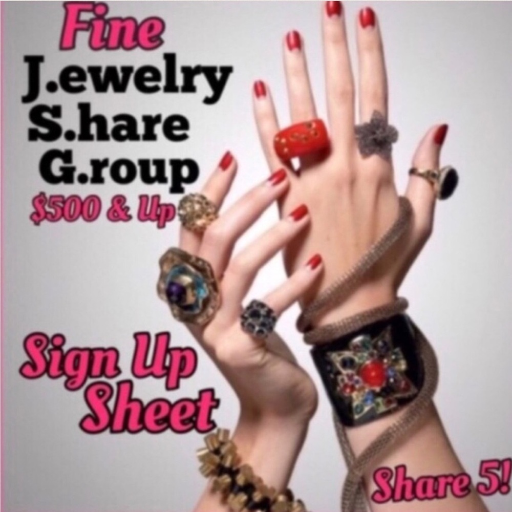 11💎"FINE" JEWELRY SHARE GROUP DAILY SIGN UP SHEET