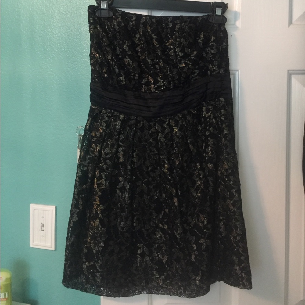 Papaya strapless cocktail dress