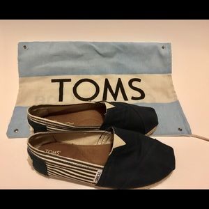 Toms Classic stripe espadrilles, size 6