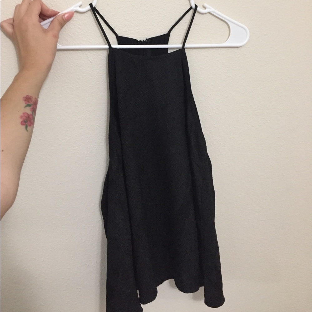 Black snake print tank top