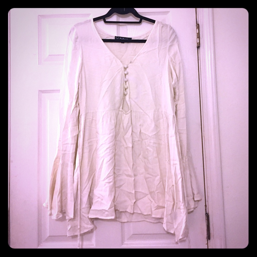 Off white bohemian style dress