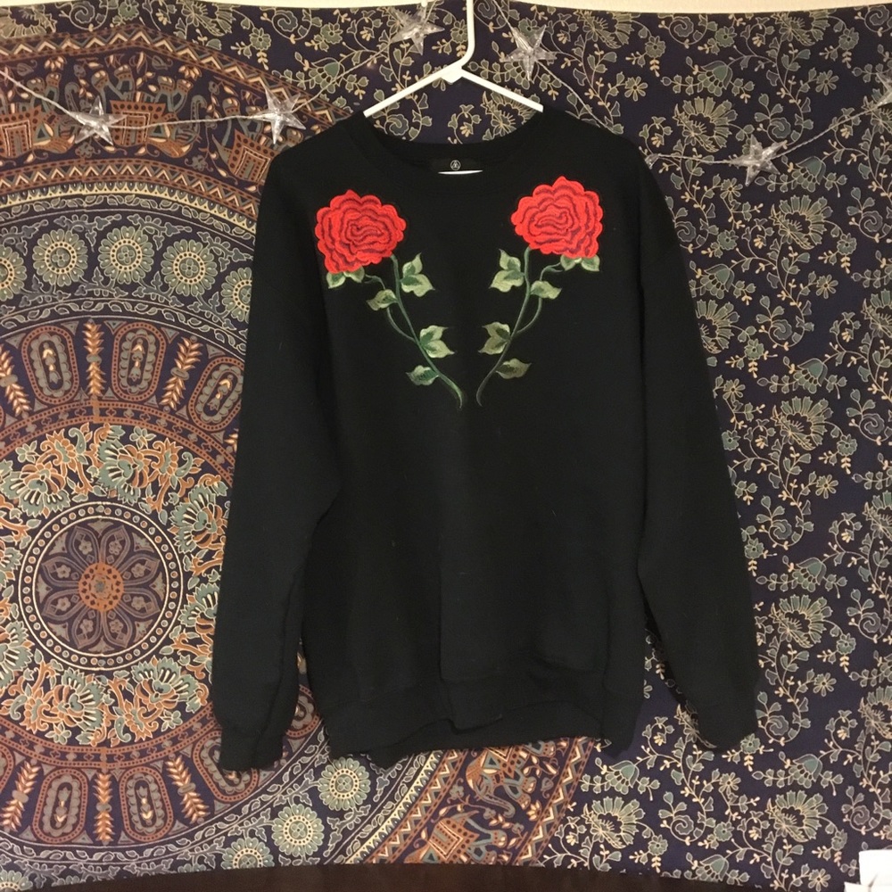 brand new missguided rose sweatshirt