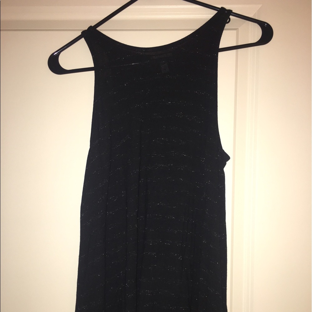 Soft Joie Striped Sheer Metallic Tanktop XS