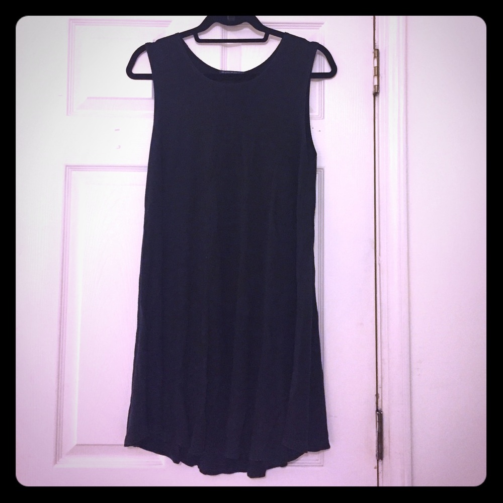 Black jersey knit dress