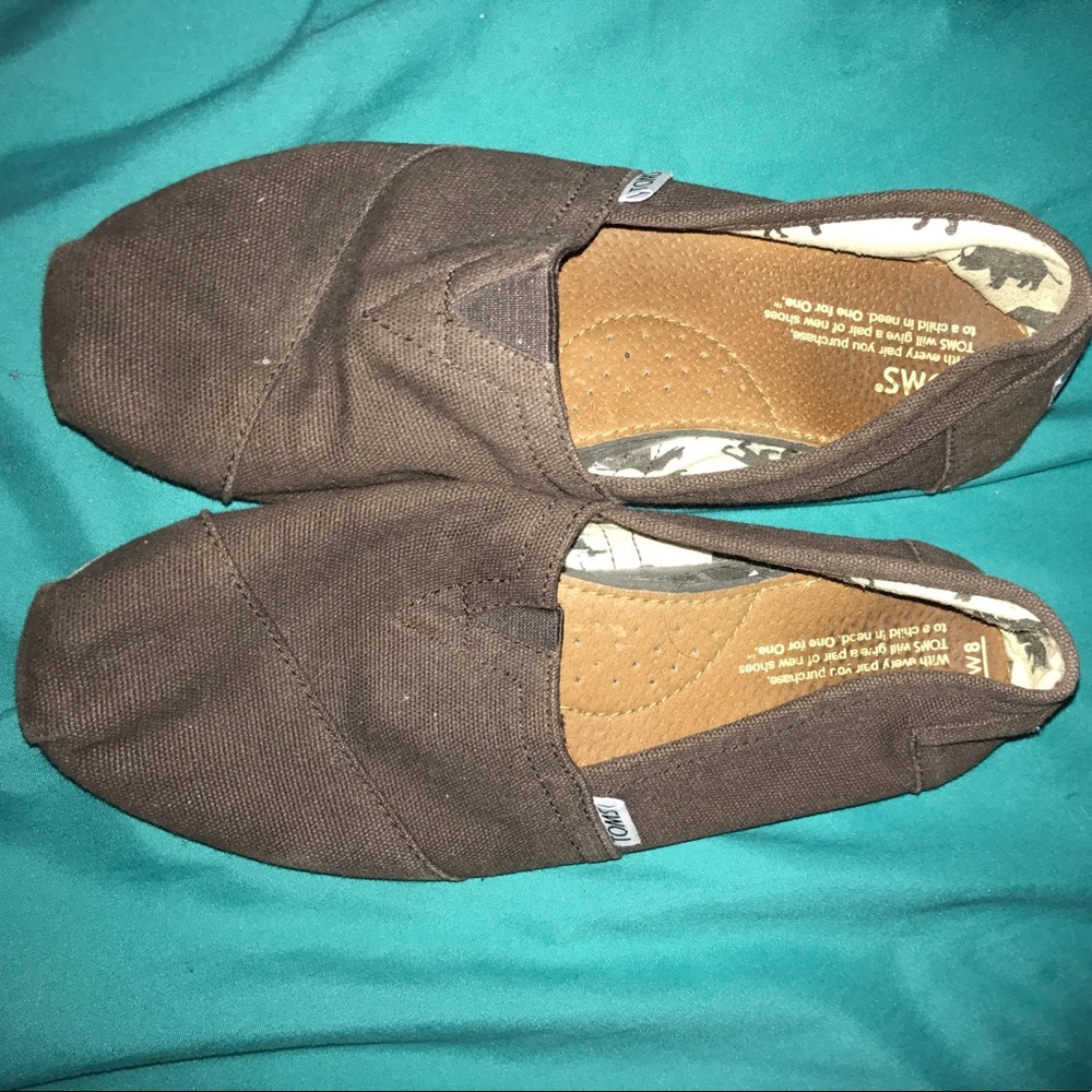 Brown TOMS shoes