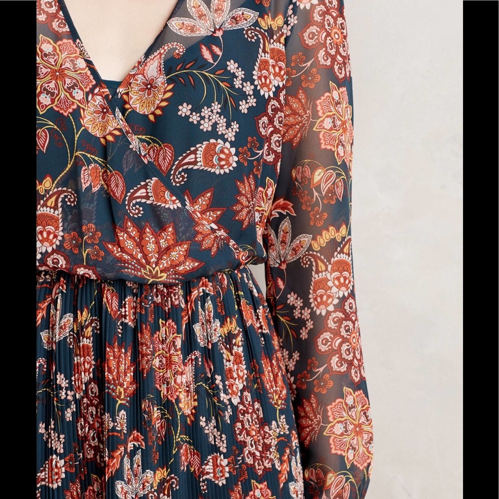 Anthropologie Maeve Apulia Pleated Dress - Picture 2 of 4