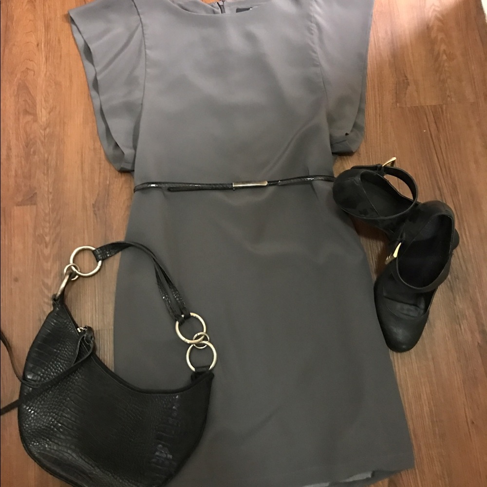 Gray Shift Dress