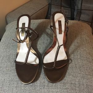 Ann Marino bronze Strappy Sandals!
