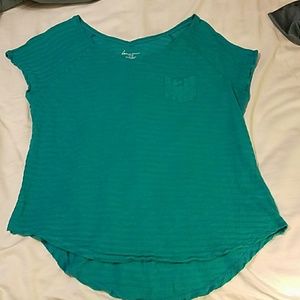 Teal t-shirt with pocket