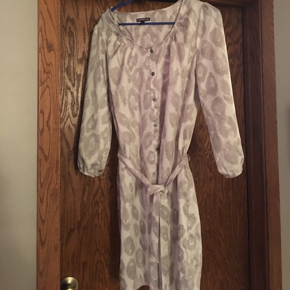 Express Gray/White Dress