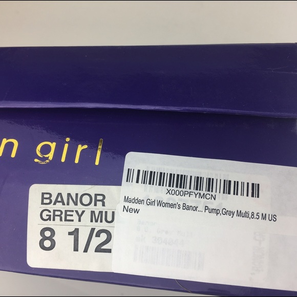 Madden Girl Suede Gray Purple Platforms Slingback - Picture 8 of 8